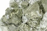 Impressive Cubic Pyrite Crystals with Quartz & Sphalerite - Peru #351190-3